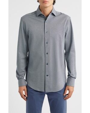 Bugatchi Devon Ooohcotton Button-Up Shirt - Gray