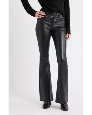 Rag & Bone Flexi Dahlia Coated Mid Rise Flare Jeans - Black