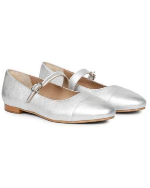 Saint G. Garlen Mary Jane Cap Toe Flat - White