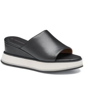Johnston & Murphy Colleen Platform Wedge Slide Sandal - White