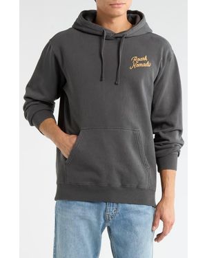 Roark Nomads Badge Cotton Fleece Hoodie - Gray