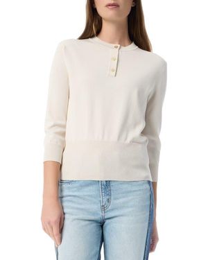 DO by Dee Ocleppo Tessa Henley Sweater - White