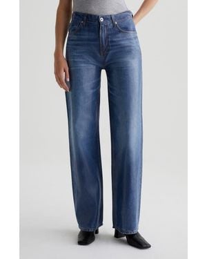 AG Jeans Kora High Waist Wide Leg Jeans - Blue