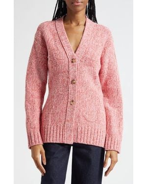 Marimekko Aamu Unikko Wool Cardigan - Red
