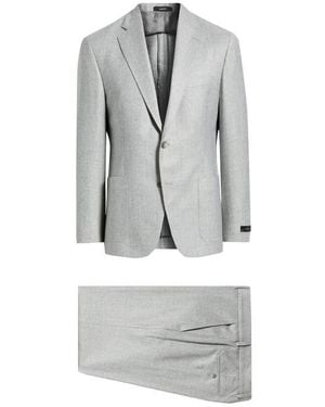Vince Icon Relaxed Fit Glen Check Wool Suit - Gray