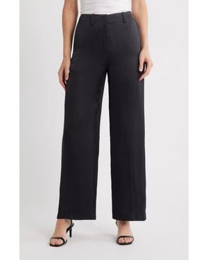 Theory Clean Waist Straight Leg Pants - Black