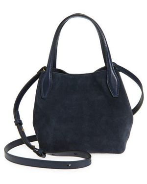 Madewell The Mini Suede Shopper Tote - Blue