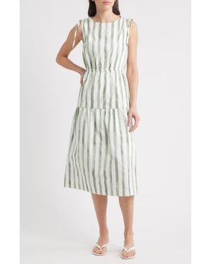 Bobeau Sleeveless Midi Dress - Multicolor