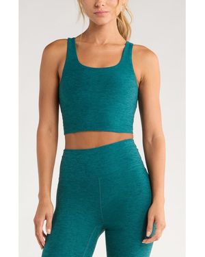 Zella Renew Mélange Support Crop Tank - Green