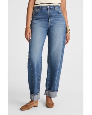 Madewell The Pieced Barrel Leg Jeans - Blue