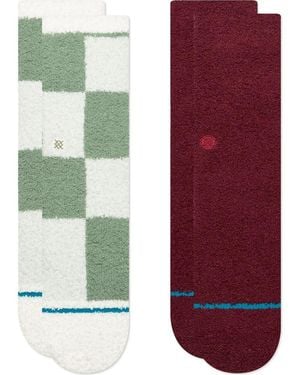 Stance Patchwork Assorted 2-Pack Crew Socks Gift Box Set - Green