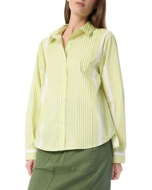 DO by Dee Ocleppo Noelle Stripe Cotton Button-Up Shirt - Green