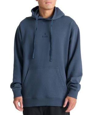 Roark Safe Camp Embroidery Oversize Cotton Fleece Hoodie - Blue