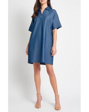 Ming Wang A-Line Shift Dress - Blue