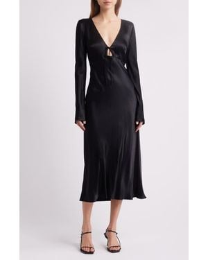 Rails Amanda V-Neck Long Sleeve Dress - Black
