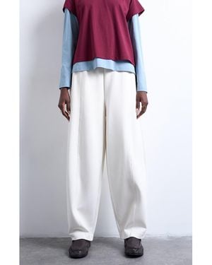 TOPSHOP Pintuck Barrel Leg Sweatpants - Purple