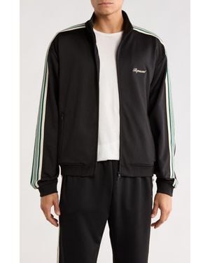 Represent Embroidered Logo Tape Stripe Track Jacket - Black