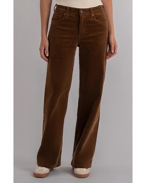 Kut From The Kloth Jean Mid Rise Wide Corduroy Pants - Brown