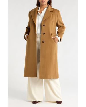 Fleurette Holland Longline Wool Coat - Natural