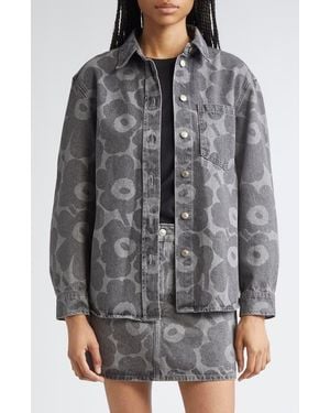 Marimekko Maridenim Vaihe Unikko Denim Shirt - Gray