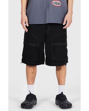 Pleasures Raider Cargo Shorts - Black