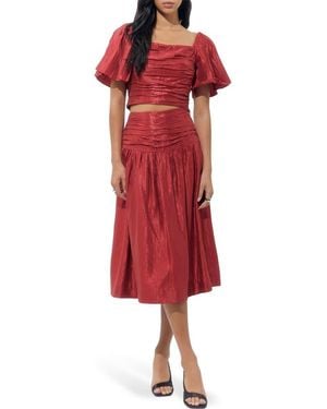 Adelyn Rae Selena Textured Taffeta Two-Piece Dress