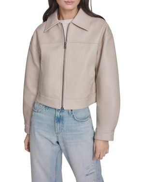 Levi's Boxy Faux Leather Bomber Jacket - Blue