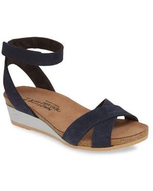 Naot Wand Wedge Sandal - Blue