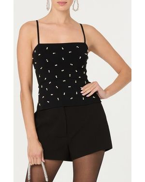 Astr Adde Jewel Embellished Sweater Camisole - Black
