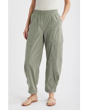 Wit & Wisdom Ultra Skyrise Wide Leg Cargo Pants - Green