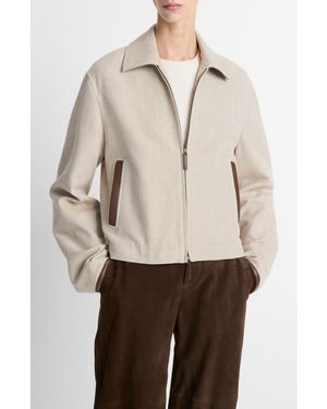 Vince Crop Cotton Jacket - Natural