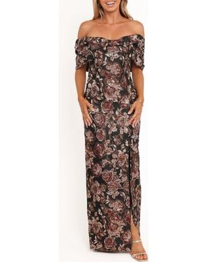 bec bridge brown dress Doreen Midi Dress - Brown Floral main image 0