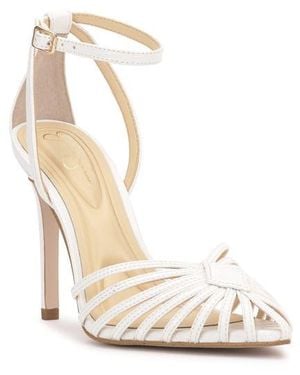 Jessica Simpson Paveri Ankle Strap Pointed Toe Pump - White