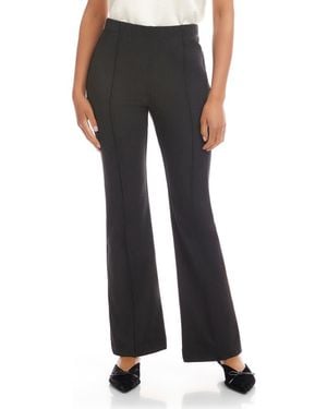 Fifteen Twenty Serena Pintuck Pull-On Slim Flare Pants - Black