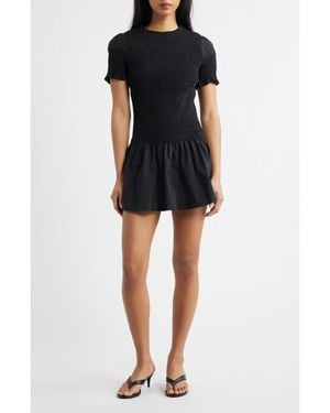 Princess Polly Laurita Smocked Minidress - Black