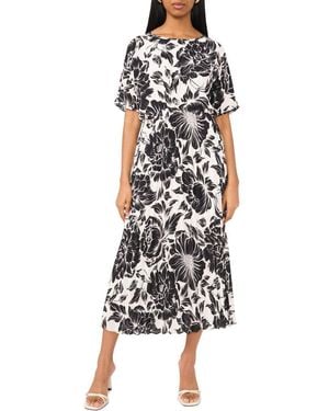 Halogen® Floral Print Maxi Dress - Black