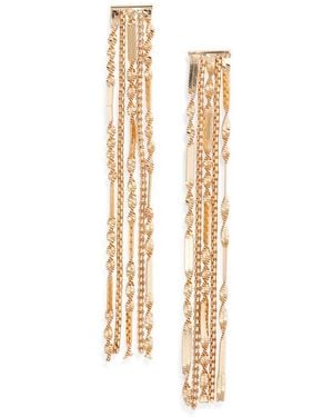 Open Edit Fringe Earrings - Metallic