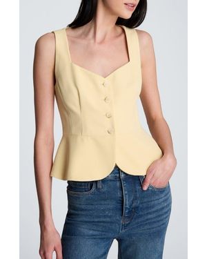 Kenneth Cole Curved Hem Peplum Vest - Blue