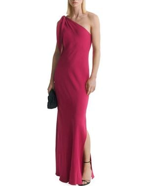 Mango Asymmetric A-Line Dress - Red