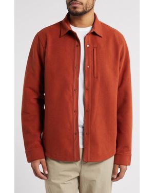Zella Trek Brushed Ottoman Shirt Jacket - Red