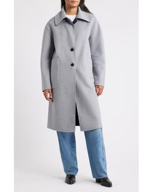 Bernardo Brushed Double Face Overcoat - Gray