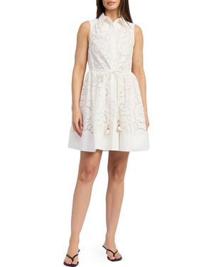 En Saison Marisol Cotton Shirtdress - White