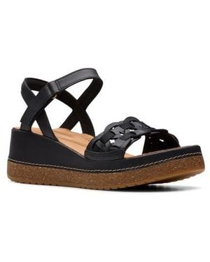 Clarks Kassanda Wedge Sandal - Black