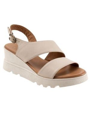 BUENO Gianna Slingback Platform Wedge Sandal - Natural