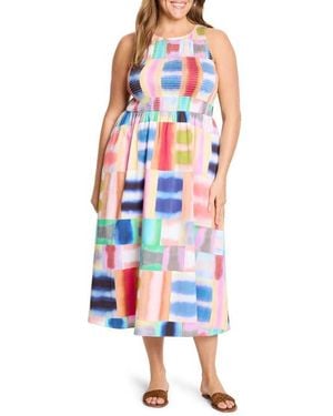 NIC+ZOE Anna Portofino Print Midi Sundress - Multicolor