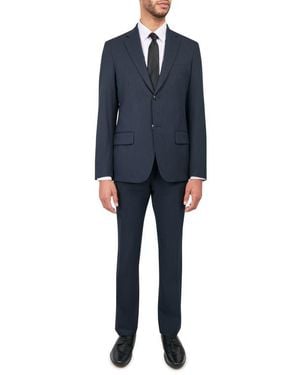 W.r.k. Tailored Slim Fit Pinstripe Suit - Blue