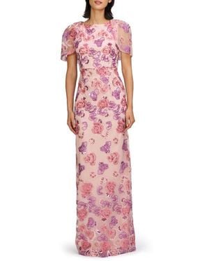 JS Collections Teigen Sequin Column Gown - Red