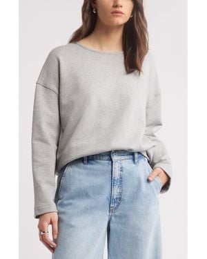 Nordstrom French Terry Top - Gray