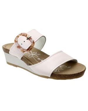 David Tate Fantasy Platform Wedge Slide Sandal - White