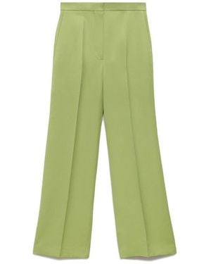 Mango Straight Leg Suit Pants - Green